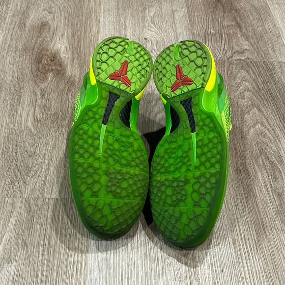 Kobe 6 Protro Grinch 2020 Men\'s Size 6 Wmn\'s Size 7.5 Green - No Box - Preowned main image 7